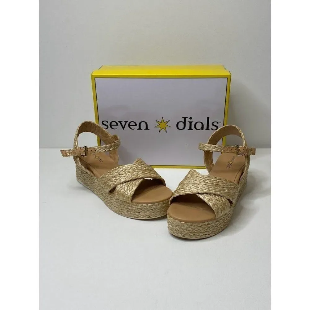 Seven Dials Virginia Espadrille Wedge Sandals Shoes 9.5‎ Women's Adjustable NEW